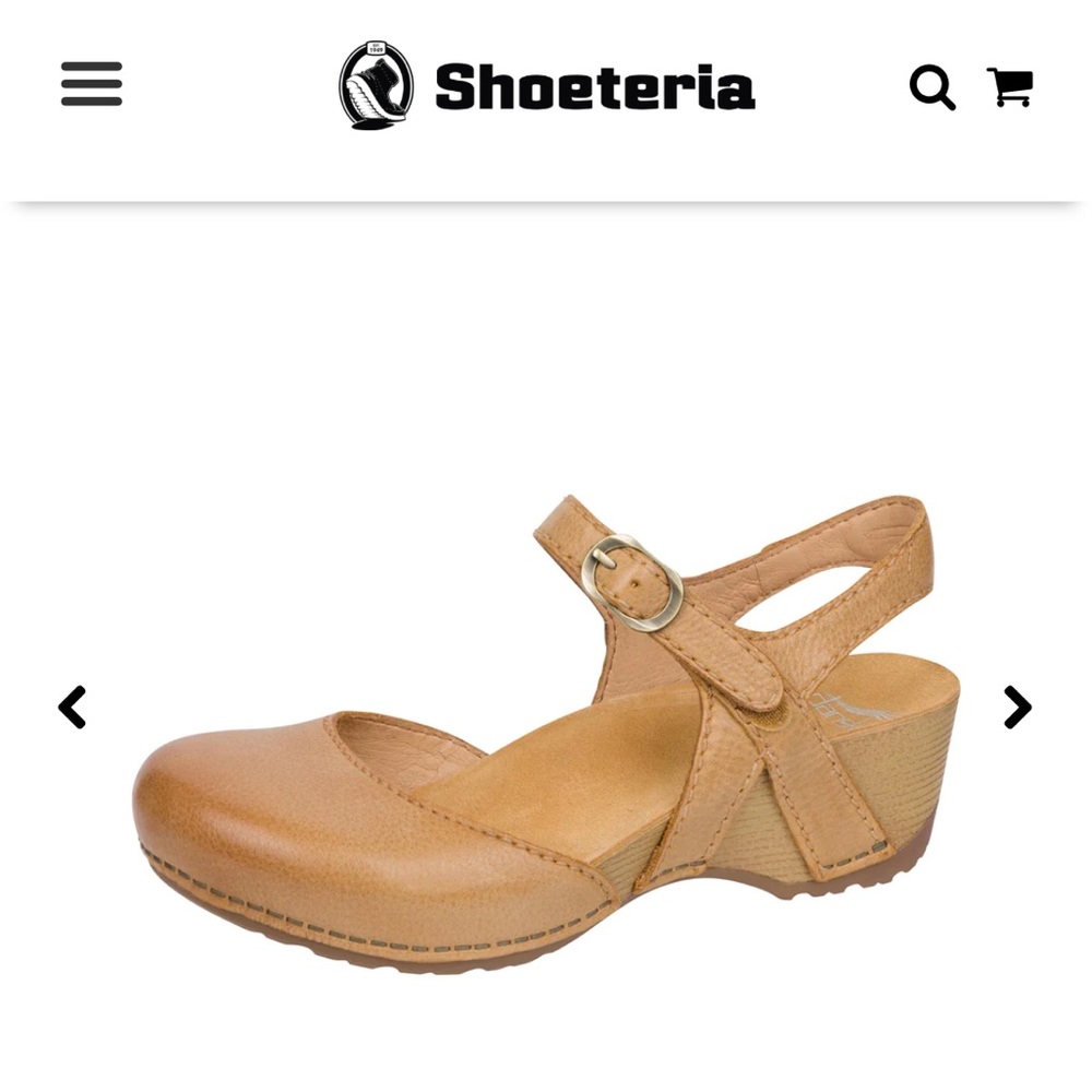 Women's Dansko Tiffani Tan Milled Burnished Leather Clogs